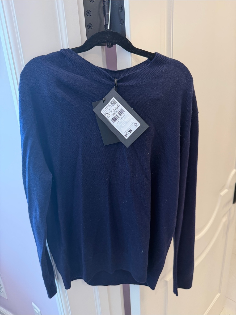 Mango Women's Navy Crewneck Sweater